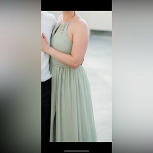 Azazie “Mallory” bridesmaid dress in Dusty Sage